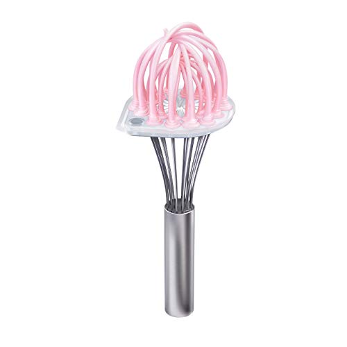 Whisk Wiper - Wipe a Whisk Easily - Multipurpose Kitchen Tool Made In USA - Includes 11" Stainless-Steel Whisk - Cool Baking Gadget, A Great Gift For Men & Women (2pc Whisk Wiper Set, Clear) - Image 2