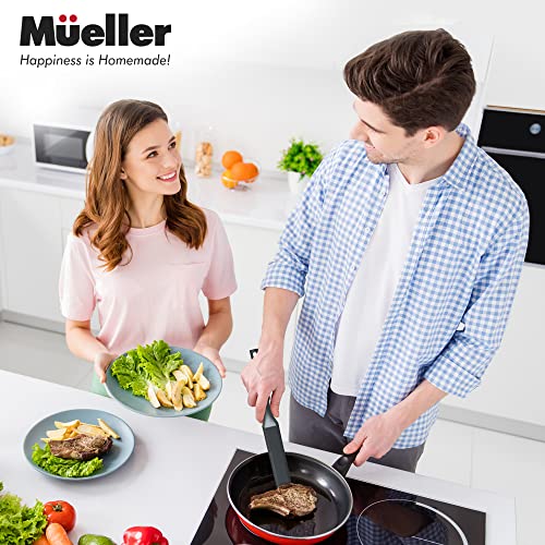 Mueller EuroPhoria Series Spatula, Heat Resistant Nylon Kitchen Turner, Cooking Utensils for Flipping Pancakes, Eggs, Burgers, Crepes and More, Perfect for Nonstick Cookware, Grey - Image 2