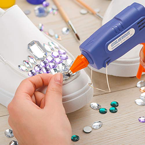 Gluerious Mini Hot Glue Gun with 30 Glue Sticks for Crafts School DIY Arts Home Quick Repairs, 20W, Blue - Image 2