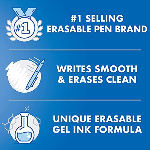 PILOT FriXion Clicker Erasable, Refillable & Retractable Gel Ink Pens, Fine Point, Assorted Color Inks, 7-Pack Pouch (31472) - Image 4