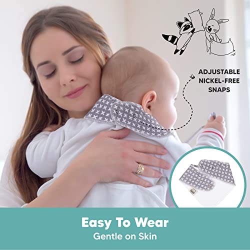 10-Pack Organic Baby Bandana Bibs - Organic Cotton Bandana Bibs for Boys, Girls - Super Absorbent Bandana Drool Bibs - Teething Bibs - Baby Bibs for Infant, Toddler (MONOS) - Image 2